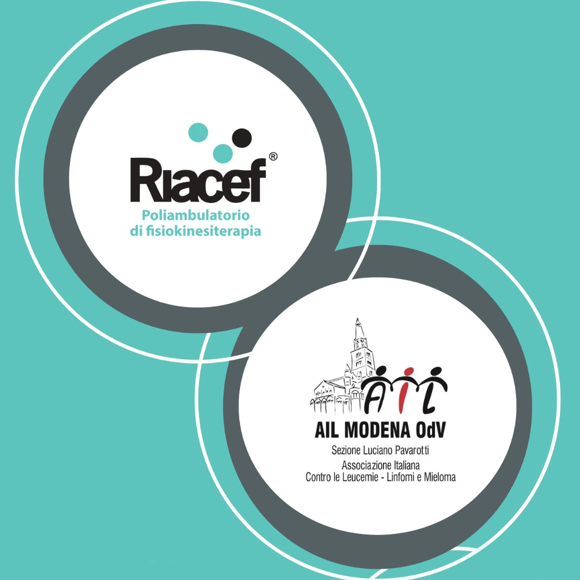 volantino collaborazione Riacef e AIL Modena