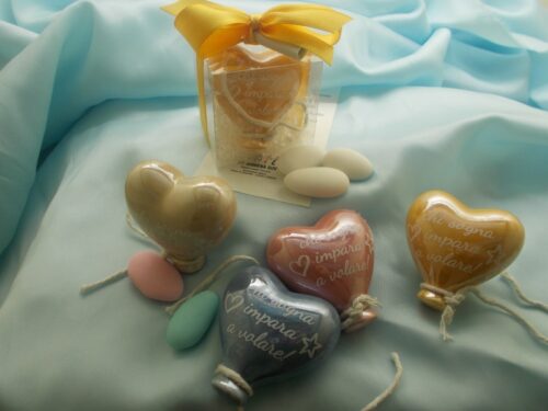 Magnete volo balloon con scritta in porcellana