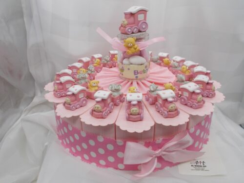 Torta trenino in resina con animaletti 18 fette