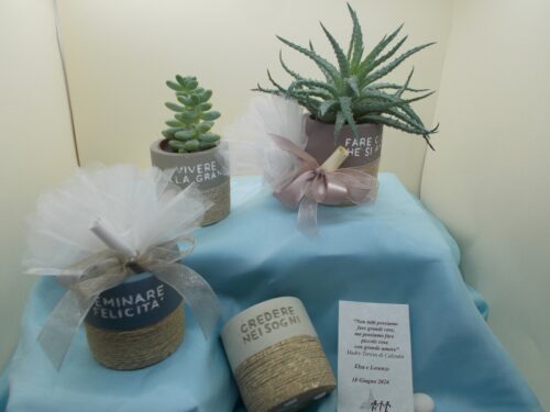 Porta pianta rustic cm7x7 4 colori assortiti