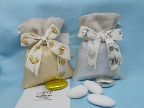 Sacchettino anniversario millecuori cm.8x10