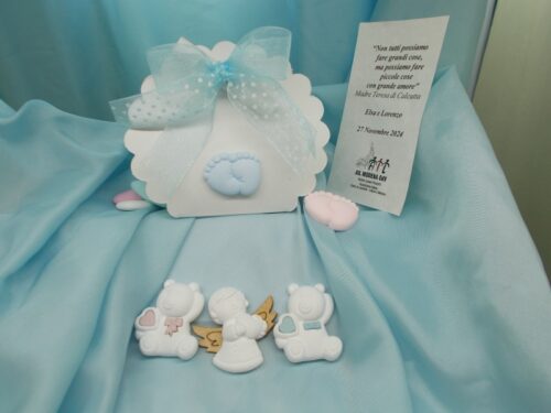 Scatolina porta confetti con applicazione gessetto