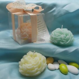 cod.CND235 Candela peonia colori assortiti dm. 7cm