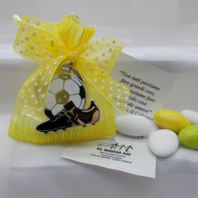 cod.PCHCL112 porta chiavi pallone e scarpetta in acciaio smaltato