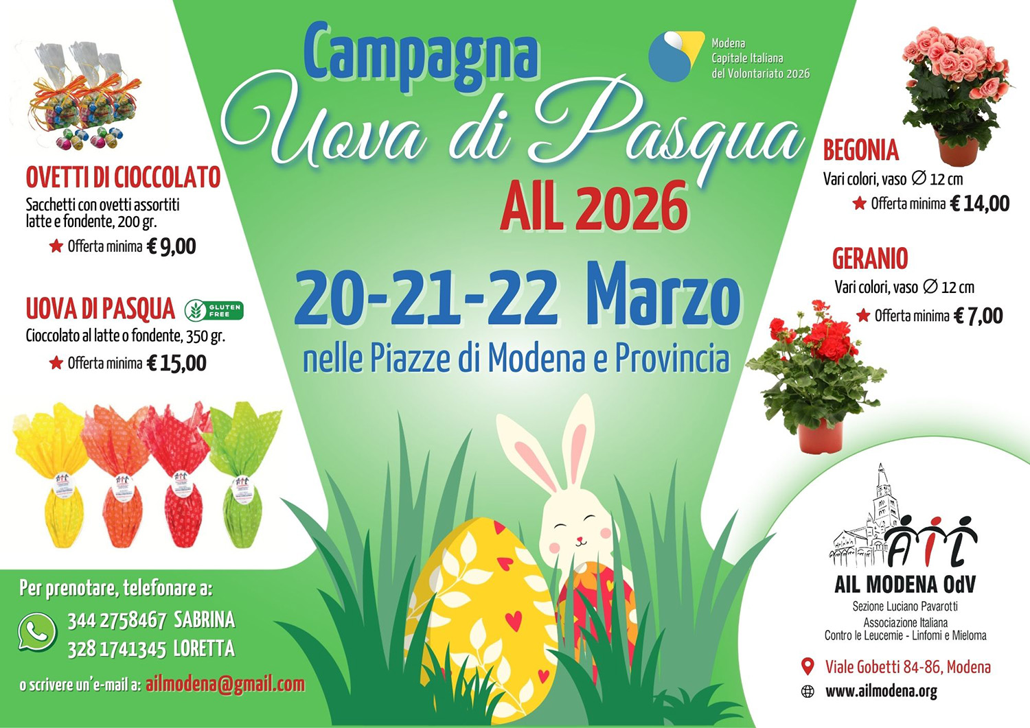 Volantino regali solidali Pasqua 2025