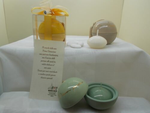 cod.CND441 Sfera porta candela dm.7 con box - 3 profumazioni assortite