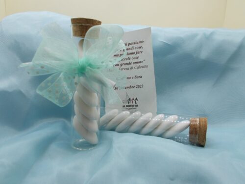 Bomboniera Provetta in vetro con tappo in sughero