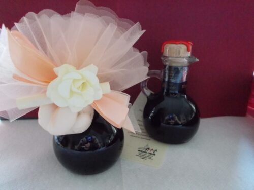 Ampolla contenente 100ml di balsamico di Modena con box e sigillo in cera lacca